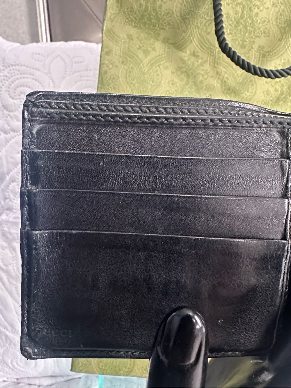 Gucci Black Embossed GG Leather Bifold Wallet - Picture 6 of 11